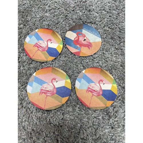 The Anaheim Hotel Coasters Flamingos Anaheim California Bundle Set Of 4 New - Picture 3 of 9