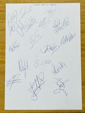 Hand Signed A4 Team Sheet - Grimsby Town FC 2006/07 season - 16 signatures
