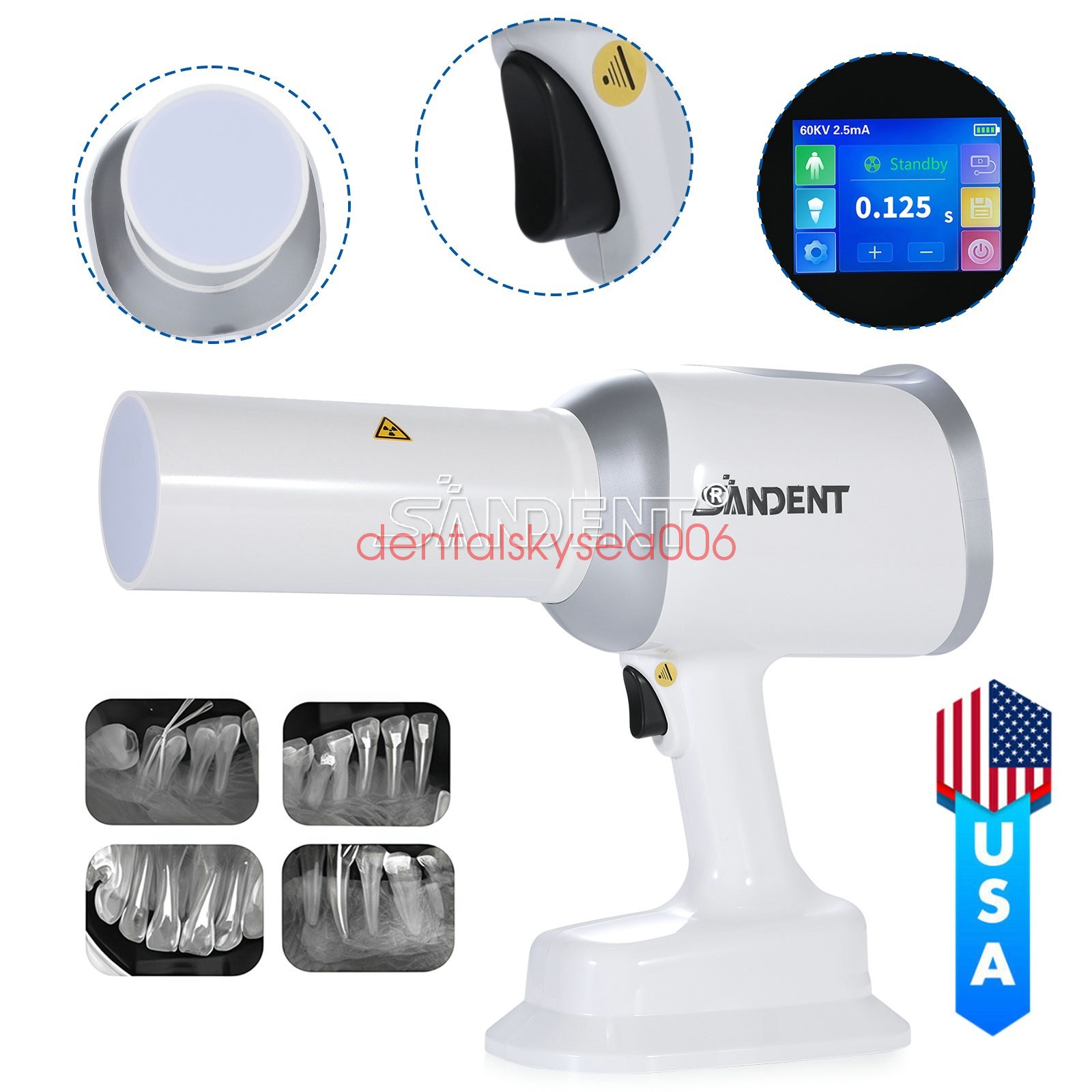 X Portable Mobile Dental Ray Unit Digital Imaging System with Scatter Shield