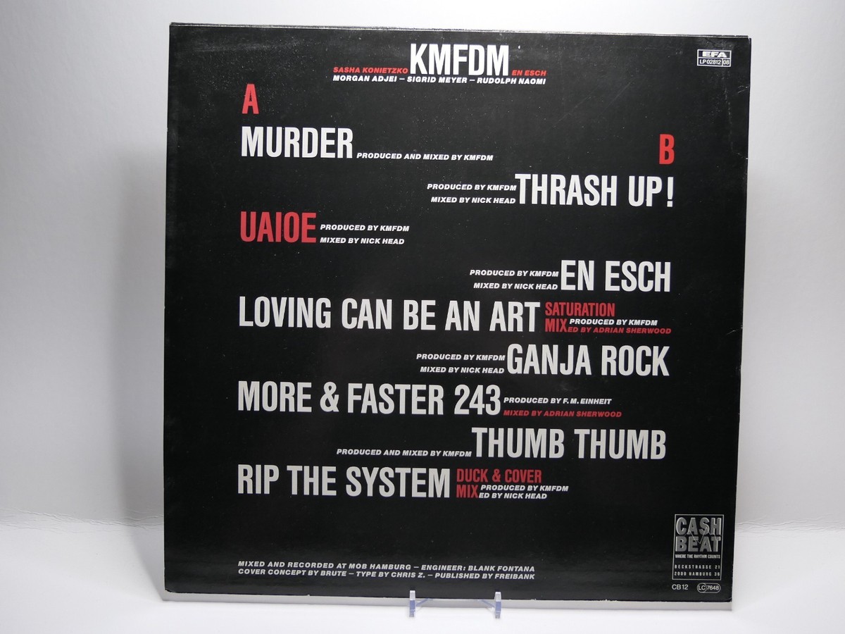 KMFDM – UAIOE / 1ST PRESS GERMANY 1989 CB 12 Vinyl, LP, Album VG+/