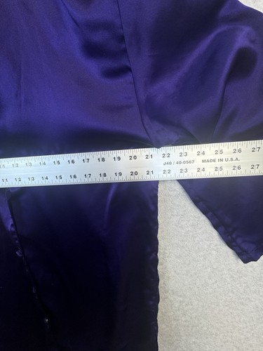 VTG Victoria’s Secret Satin Nightshirt P/S Purple Lace Trim Button Front 90s - Bild 7 von 12