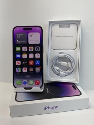 Apple iPhone 14 Pro A2650 512GB Deep Purple Unlocked device 98% battery health