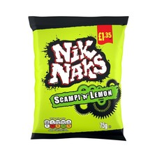 Nik Naks Scampi 'N' Lemon Crisps 20 x 75g Green PMP