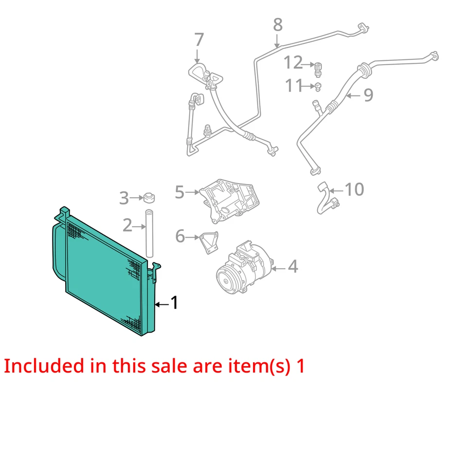AC Condenser Fits 00-06 BMW X5 1521906 - Image 3 of 4