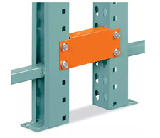 Pack Pallet Racking 6" Spacers - Orange Teardrop Supports - w/ Bolts 4940T55