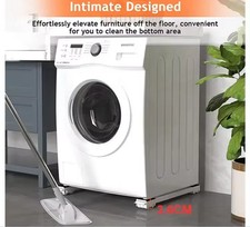Supporto Per Lavatrice  Mobile Carrello Frigo Asciugatrice Regolabile con Ruote