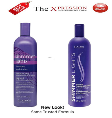 Clairol Professional Shimmer Lights farbiges Shampoo 8 Unzen 16 Unzen UK nächster Tag UK