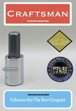 CRAFTSMAN Hex Bit Metric Driver Socket 3/8" In. Drive 10mm CMMT42679 10 MM