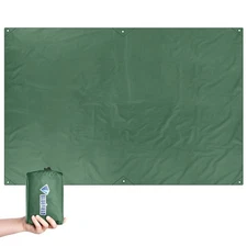 Camping Tarp Tent Footprint Waterproof Rain Fly Cover Shelter Mat (Green, S)