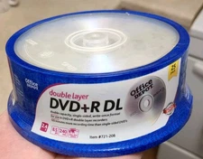 DVD Blank Office Depot Double Layer DVD+R DL Recordable Media 25 Pack New Sealed