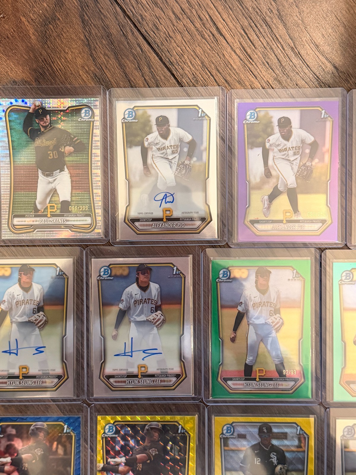 2026 Bowman Chrome 23 Card Lot Auto Ohtani Skenes Soto Pio Montgomery Seung Lee view 3