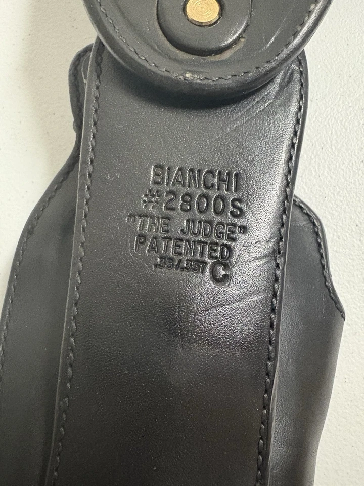 Bianchi #2800S The Judge Black Leather Basketwoven Revolver Holster NEW - Image 4 of 4