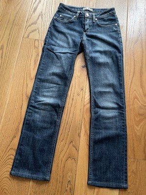 ACNE HEP MATRIX JEANS WOMEN'S MID BLUE VINTAGE/AGED SKINNY DENIM W26 L32 (L29'')