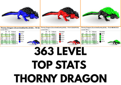 Thorny Dragon TOP STATS Clone Ark Survival Ascended Official PVE