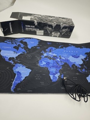 TITANWOLF GLOBAL BLUE RGB GAMING MOUSE PAD 800X300 MM - Black | Used