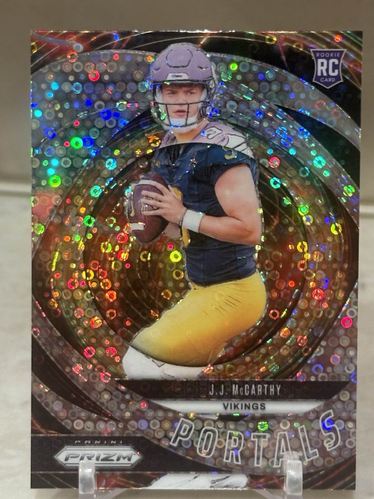 2024 Panini Prizm - Portals J.J. McCarthy #7 No Huddle Prizm (RC)