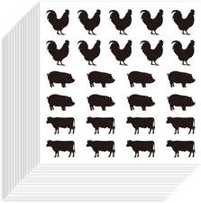 520 Pcs Farm Animals Stickers Mini Self-Adhesive Silhouette Decals for Crafts