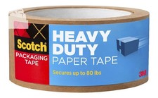 Packing Shipping Tape Paper 1.88x25yd Kraft Extreme Grip Box Lock
