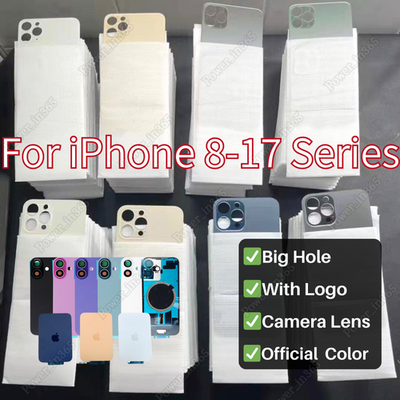 #ad #ad Big Hole Back Glass Cover Replacement Lot For iPhone17 16 15 14 13 12 11 XS XR X $82.21