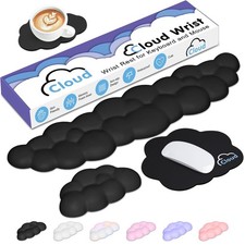 Cloud Wrist Rest Keyboard Palm with Non-Slip Base for Long, 03black