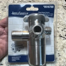 AquaSource 3 way Shower Diverter  New - Brushed Nickel finish