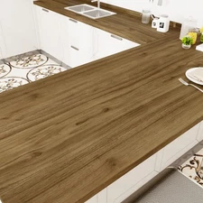 Peel and Stick Countertops Waterproof Brown Wood Contact Paper for Cabinets R...