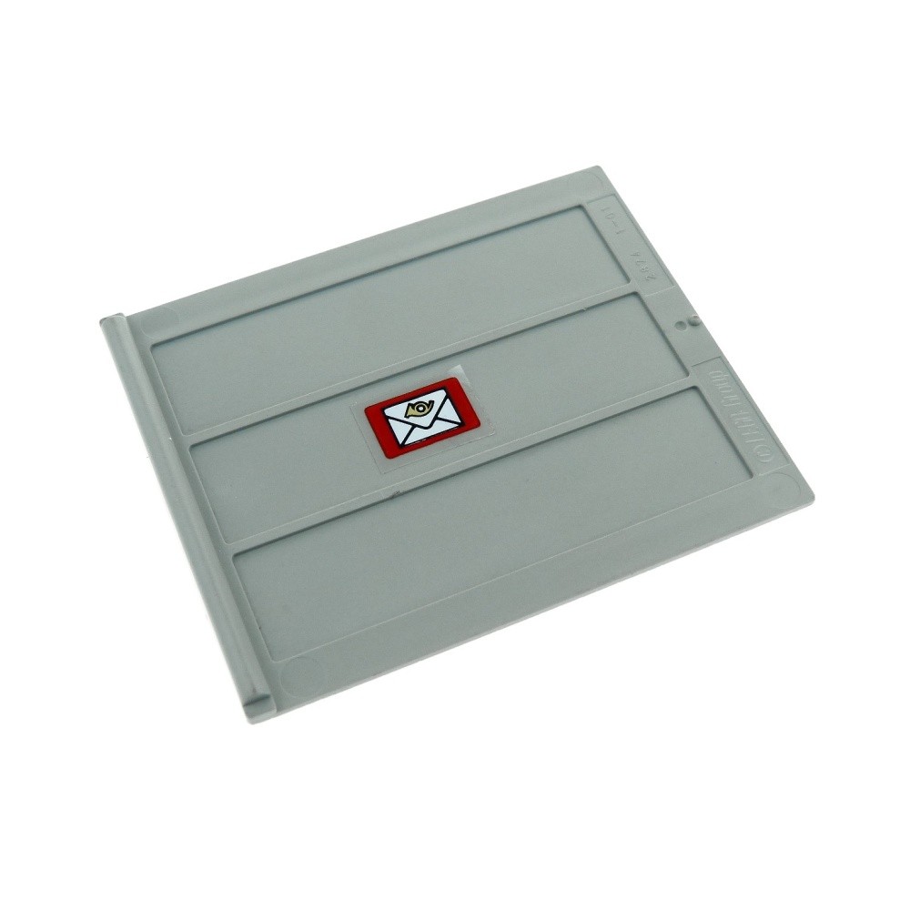 1x Lego Door Plate Old-Light Gray 9V Left Train Wagon RC 4564 2874pb03c