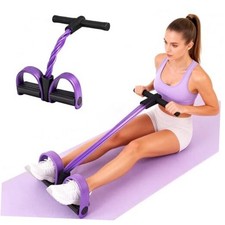 Multifunction Tension Rope, 6-Tube Elastic Yoga Pedal Puller Resistance Band,