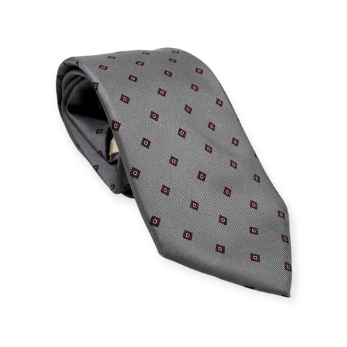 Neil Martin Italian Silk Patterned Tie - Grey with Business Accessory One Size - Picture 3 of 9