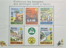 CMI) 1979. GUATEMALA. POSTAGE STAMP SHEET. ON THE PROTECTION OF FORESTS. XF