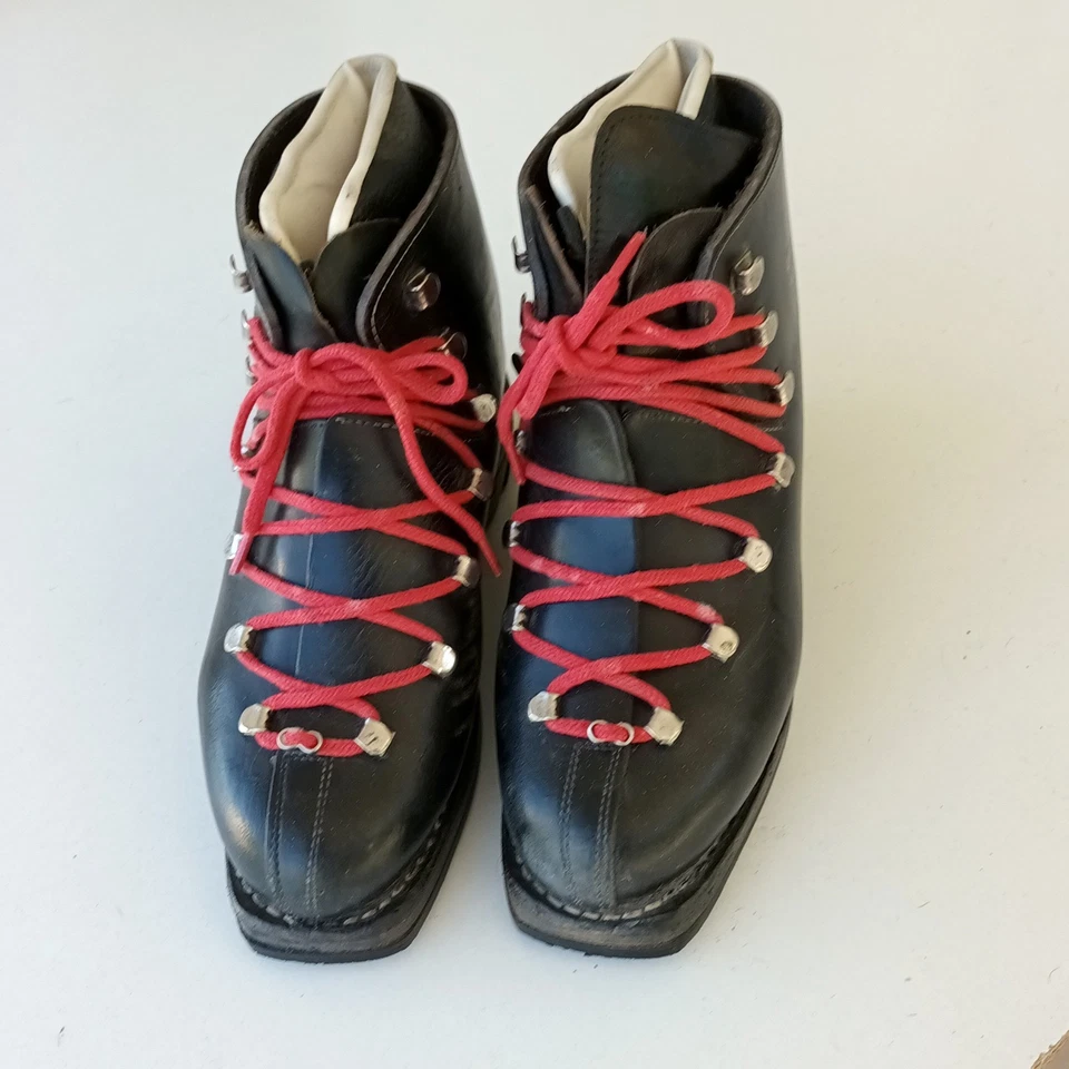 Chaussures de ski ancienne cuir double laçage - ANNAPURNA CHAMONIX - T38 - Photo 3/4