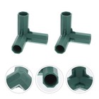 10 Stück Zeltverbinder aus Kunststoff, Dreiwege-Gartenrahmenverbinder,