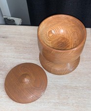 Decorative Hand Turned Wood Jar with Lid
