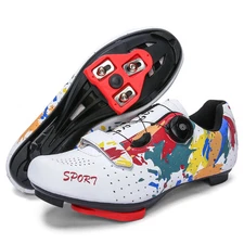 Men's Flat Road Cycling Boots Clip on Mountain Bike Sneakers Cycling Shoes
