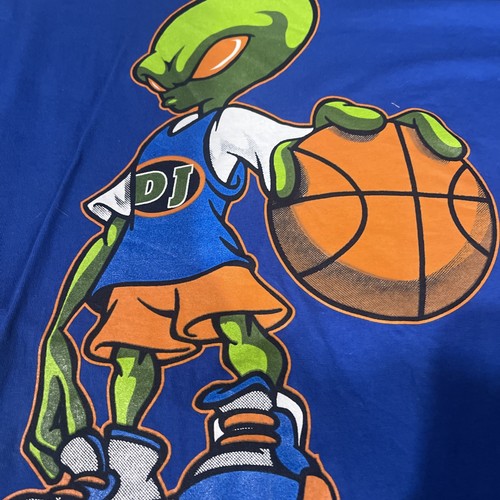 Vintage Alien Basketball Tshirt Youth Size XL Skater Dunk Grunge 90s - Picture 2 of 6