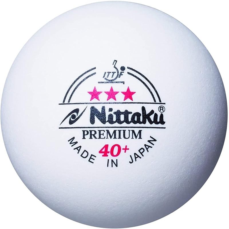 Nittaku NB-1300 40+ 3 Stars Table Tennis Balls Pack of 3 Nittaku Premium Japan