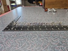 Vintage 1970s Vw Bug Beetle Volkswagen Script Emblem Badge Nameplate