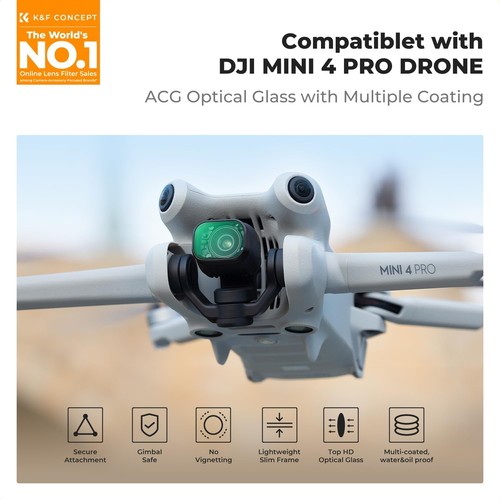 K&F Concept MCUV Protection Filter for DJI Mini 4 Pro UV Filter HD Optical Glass - Picture 2 of 6
