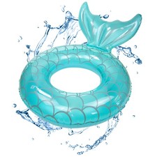 Inflatable Blue Mermaid Tail Pool Float Adult Swimming Floats Water Party Toys