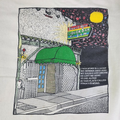 Vintage Tobacco Road Single Stitch T-Shirt Size Large 2-sided Alcohol Made USA - Picture 2 of 13