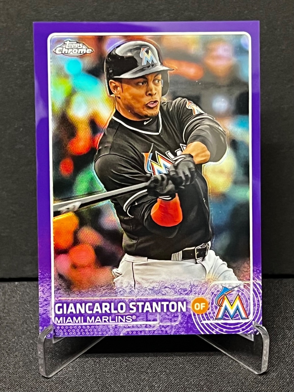 Giancarlo Stanton 2015 Topps Chrome Purple Refractor #65 Marlins /250