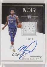 2018 Panini Noir Color 14/99 Marvin Bagley III #342 RPA Rookie Patch Auto RC 0nu