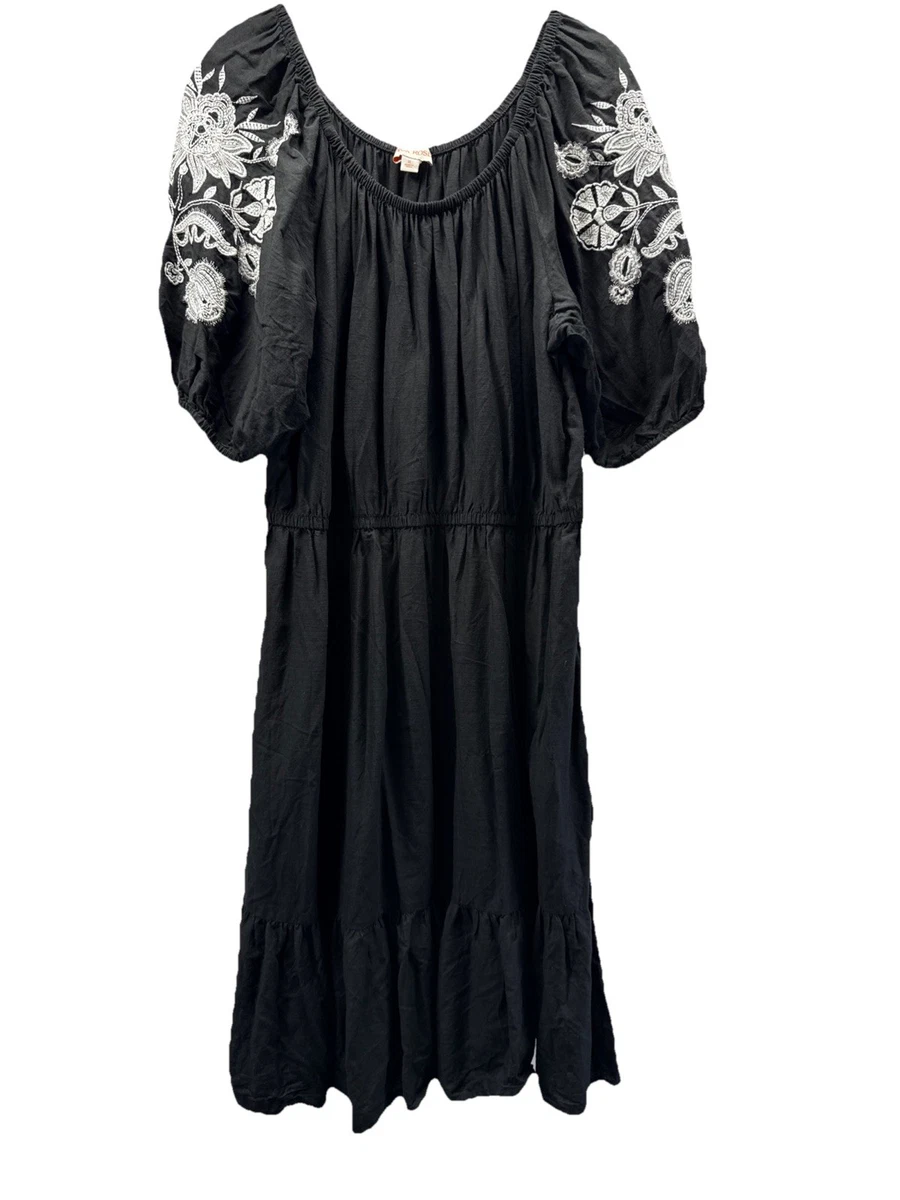 knox rose black dress Knox Rose Women's Bishop Sleeve A-Line Dress