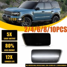 White Led Side Marker Lights Smoke Lens Fit For 2021-2023 Ford Bronco Sport2-10x