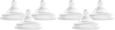 Nursh Curve Silicone Baby Bottle Nipples - Platinum Food-Safe Silicone Bottle Ni