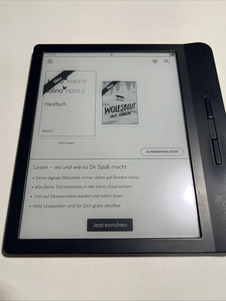 Tolino Vision 5 eBook Reader Schwarz 6gb Internner Speicher Wie Neu - Bild 2 von 4