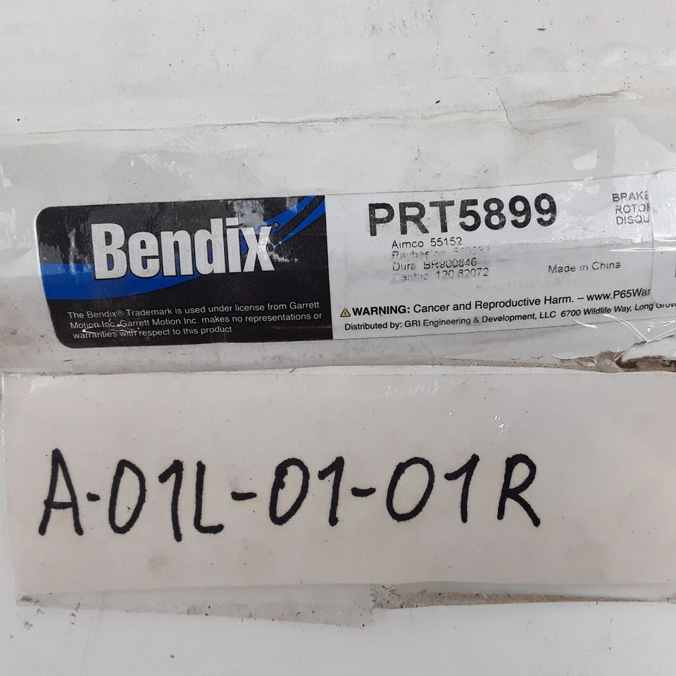 Rotor de freno de disco delantero Bendix PRT5899 para Pontiac G5 Chevrolet Cobalt 2008-2010 Foto 4 de 4