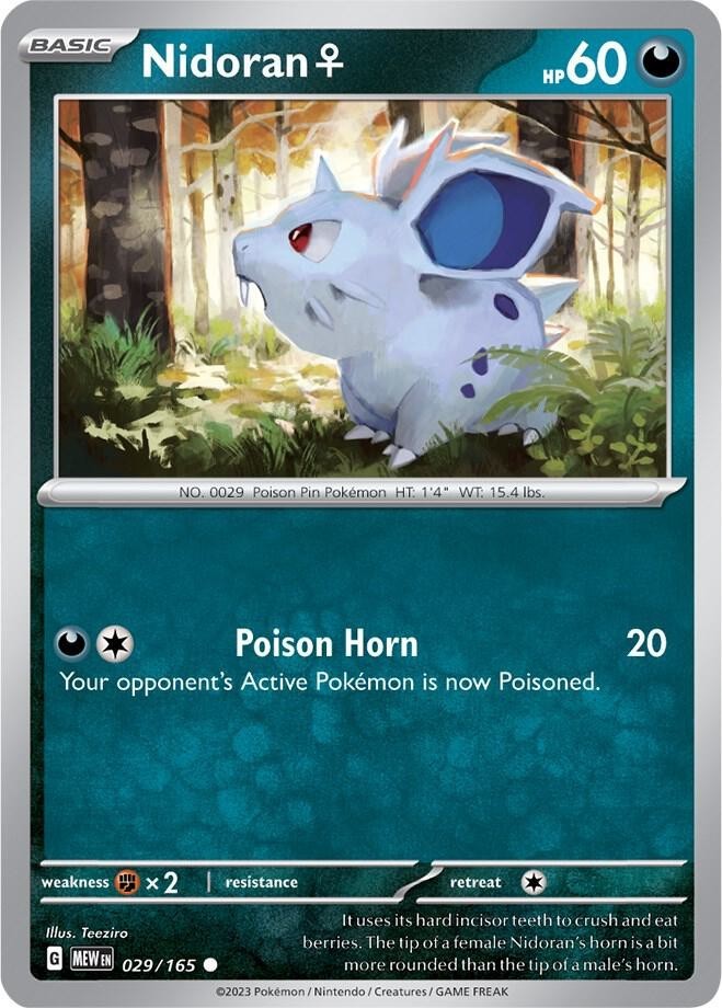 Nidoran 029/165 - SV: 151 - Pokemon TCG - NM