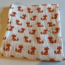 Hudson Baby Infant Boy Cotton Muslin Swaddle Blanket Fox Print Soft-