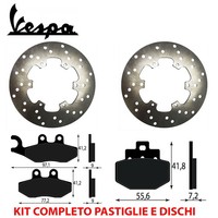 Komplettsatz BelÄGe UND Scheiben Vespa Granturismo 200 (Heng Tong Caliper) 2003